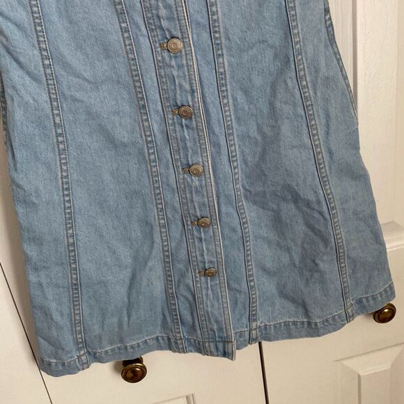 Madewell Denim Sleeveless Seamed Mini Dress‎ Palomilla Wash Size 00 NWT - Picture 5 of 9